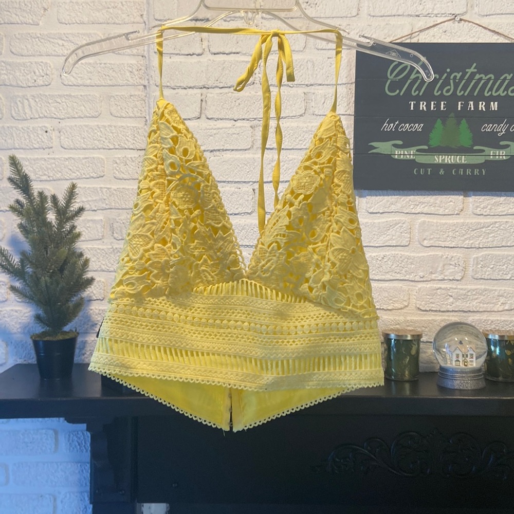 Chic Me yellow co ord outfit size L